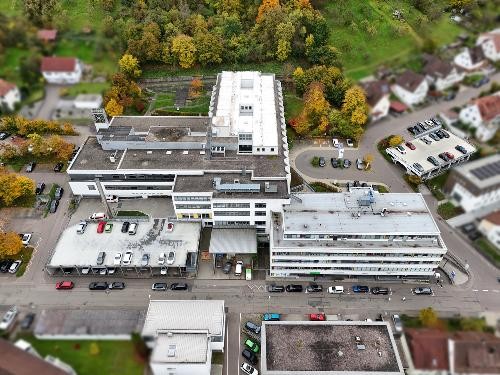 Luftbildaufnahme des ehemaligen Krankenhausareals.