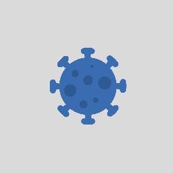 Blaues Virus-Symbol