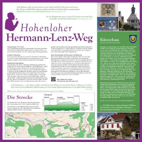 Tafel des Hermann-Lenz-Weges in Künzelsau.
